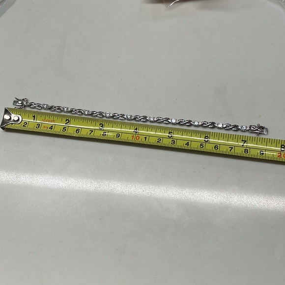 925 infinity silver bracelet with cubic zirconia stones - Picture 3 of 3